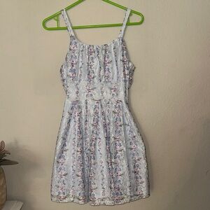 Floral Kids Dress - Blue and Pink